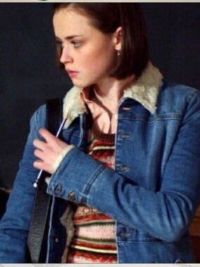 Earl Jeans Sherpa Lined Denim Jacket in Blue Size M